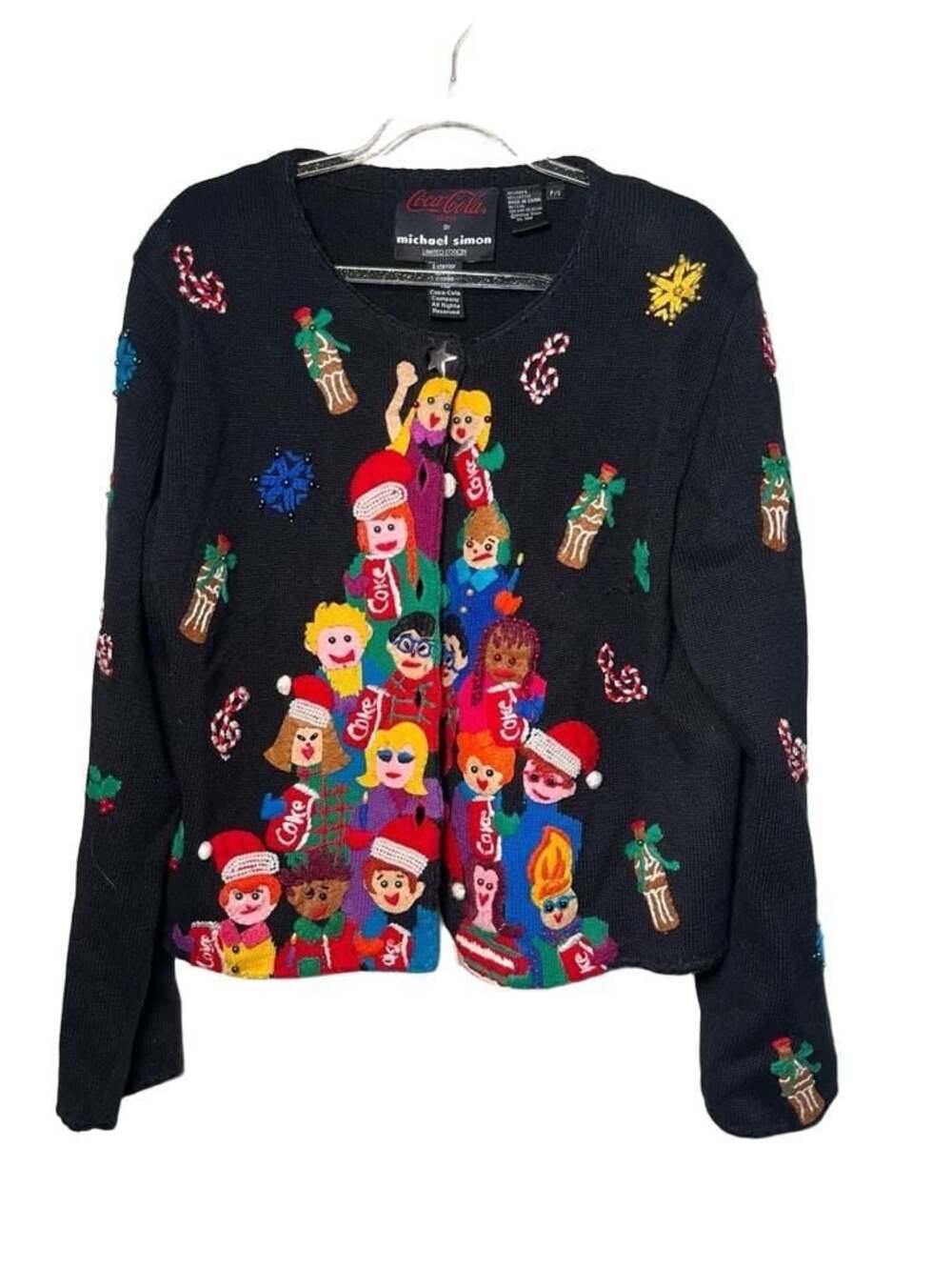 Michael Simon Limited Edition 1999 Coca-Cola Christmas Cardigan Sweater